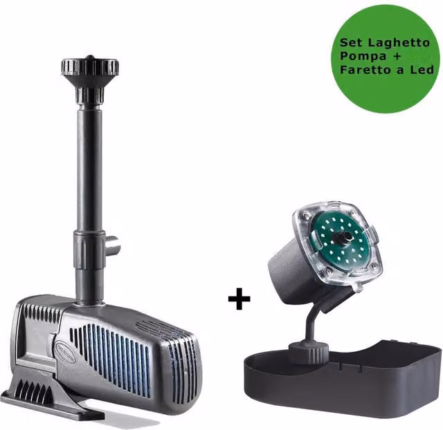 Set Multipack per Laghetto con Pompa Sicce Syncra Pond 3.0 da 2700 l/h e Faretto a LED Sommersgibile Nathur – 1