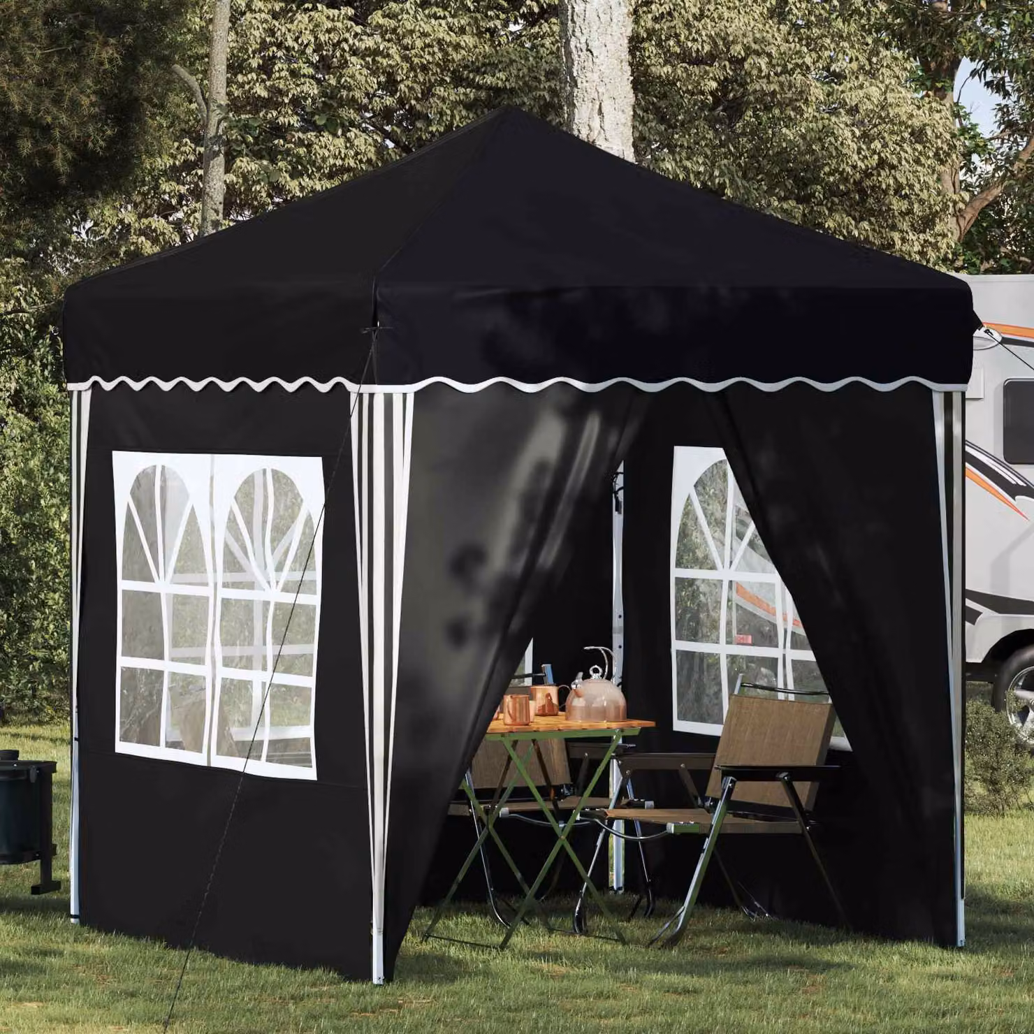 vidaXL Tenda per feste a pop-up Antracite L/P/H: 195 x 195 x 245 cm