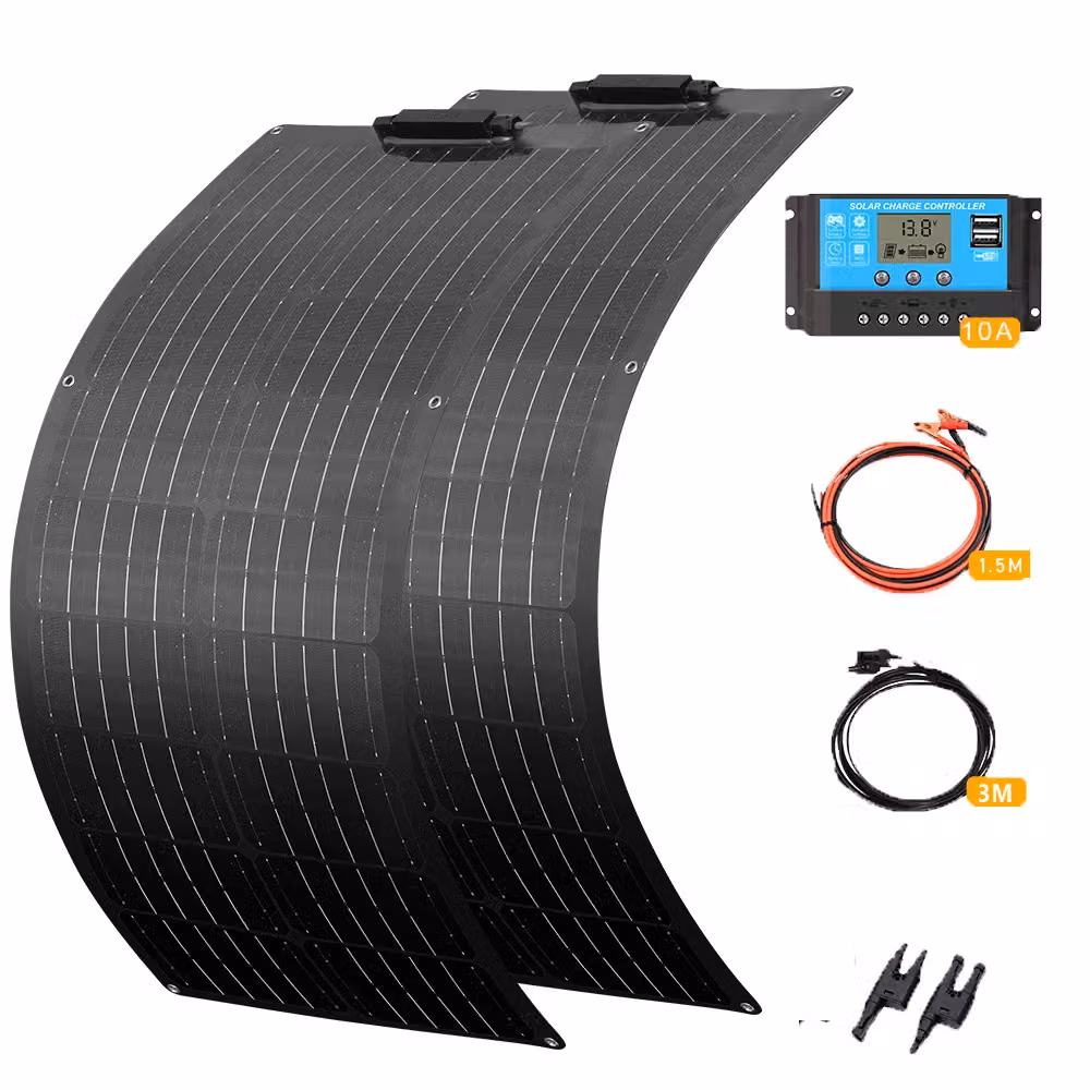 XINPUGUANG Pannello solare flessibile, opzione 120W, design leggero e flessibile, kit solare 100W nero