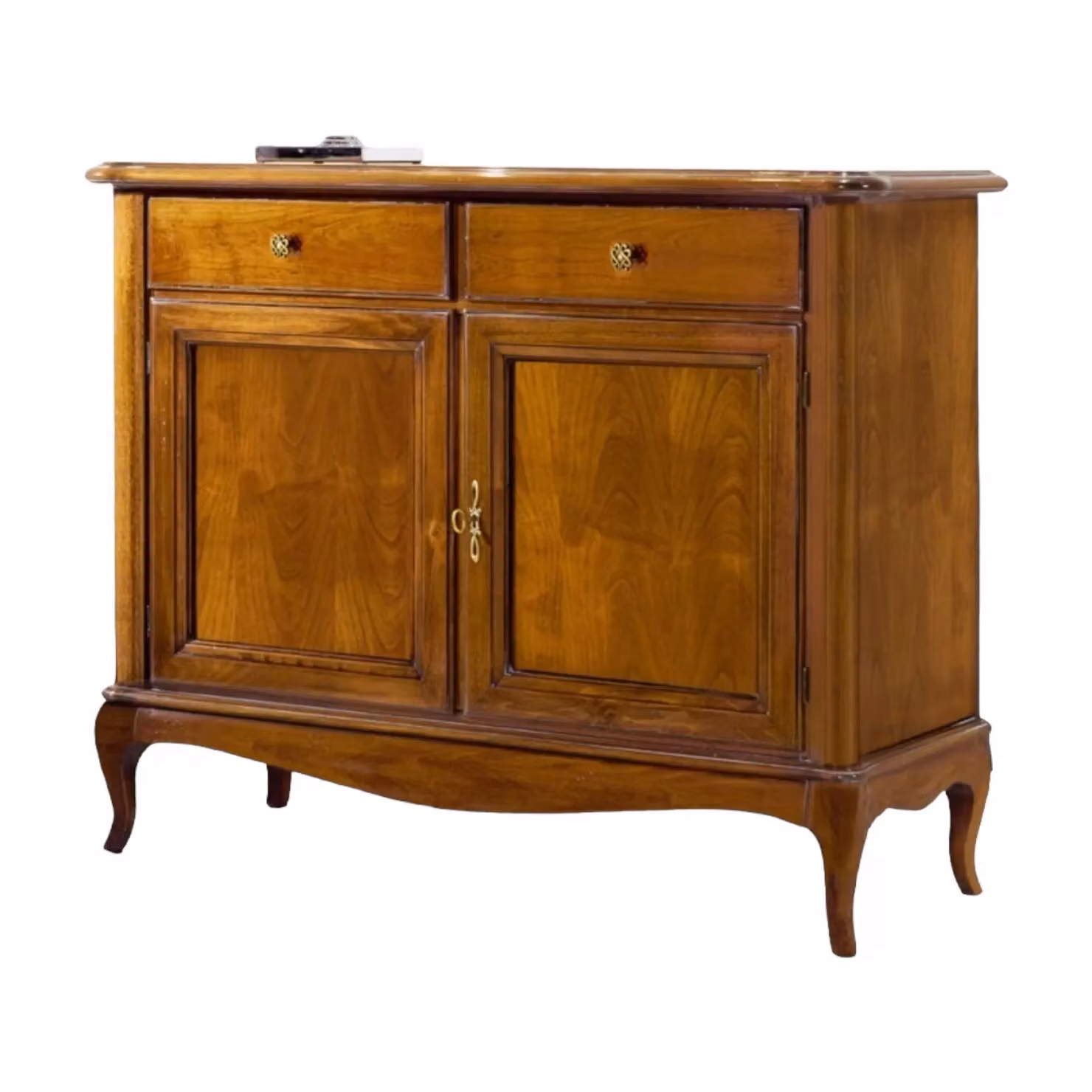 Madia credenza in legno con 2 porte finitura bassano marrone Mobili 2G L: 111 cm, P: 44 cm, H: 91 cm – 2