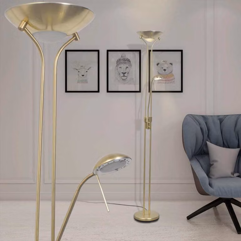 The Living Store Lampada da terra LED dimmerabile 23 W