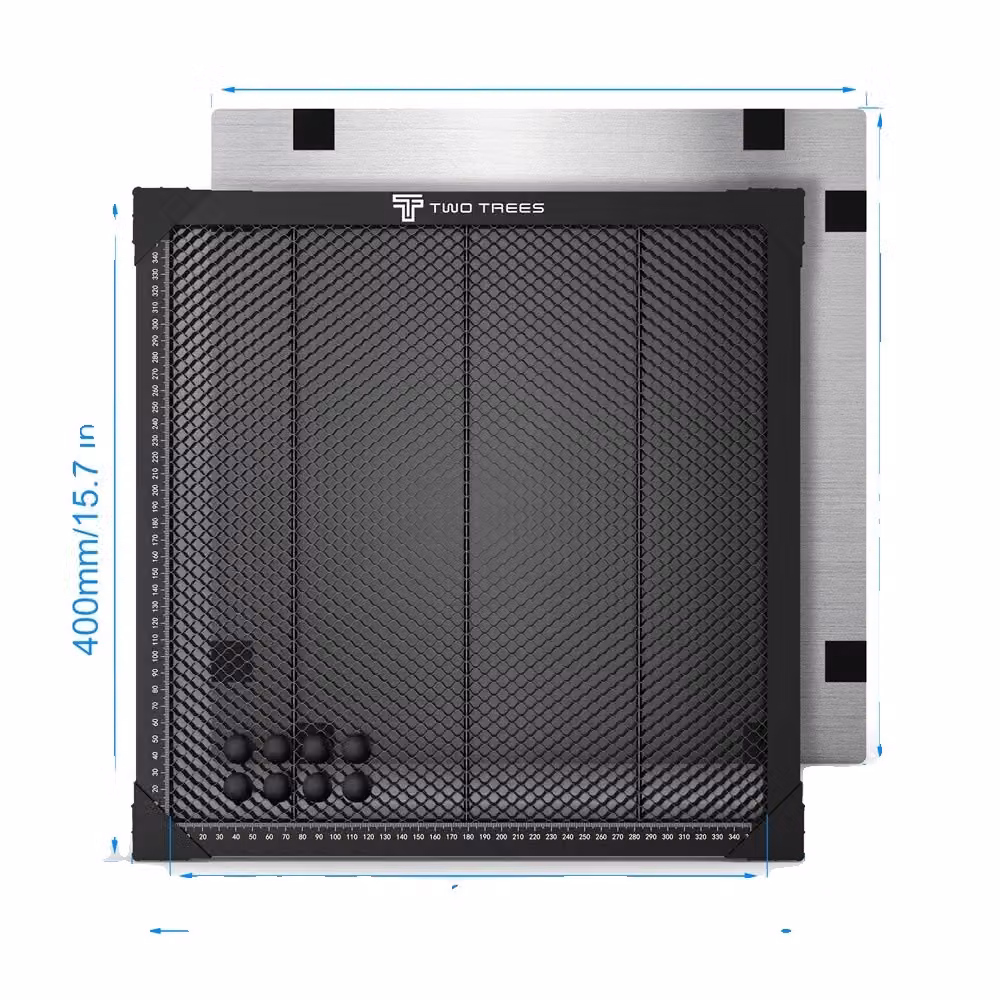 Letto a nido d'ape laser, compatibile con macchine CO2, maggiore efficienza di taglio, 400x400x22mm/li/ul/div