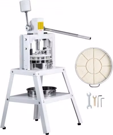 VEVOR Divisore Manuale per Impasto con 10 Pezzi, Taglierina per Panetteria e Ristorante in Acciaio Inox 304 e Vassoio, Colore Bianco