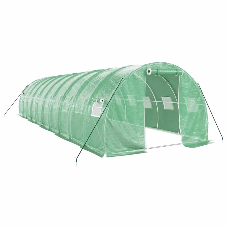 Serra con Telaio in Acciaio Verde 30 m² 10x3x2 m