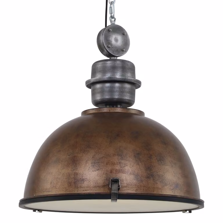 Lampada a sospensione - marrone - Bikkel - vetro metallo - Ø 52cm - E27 - 7834B - Steinhauer