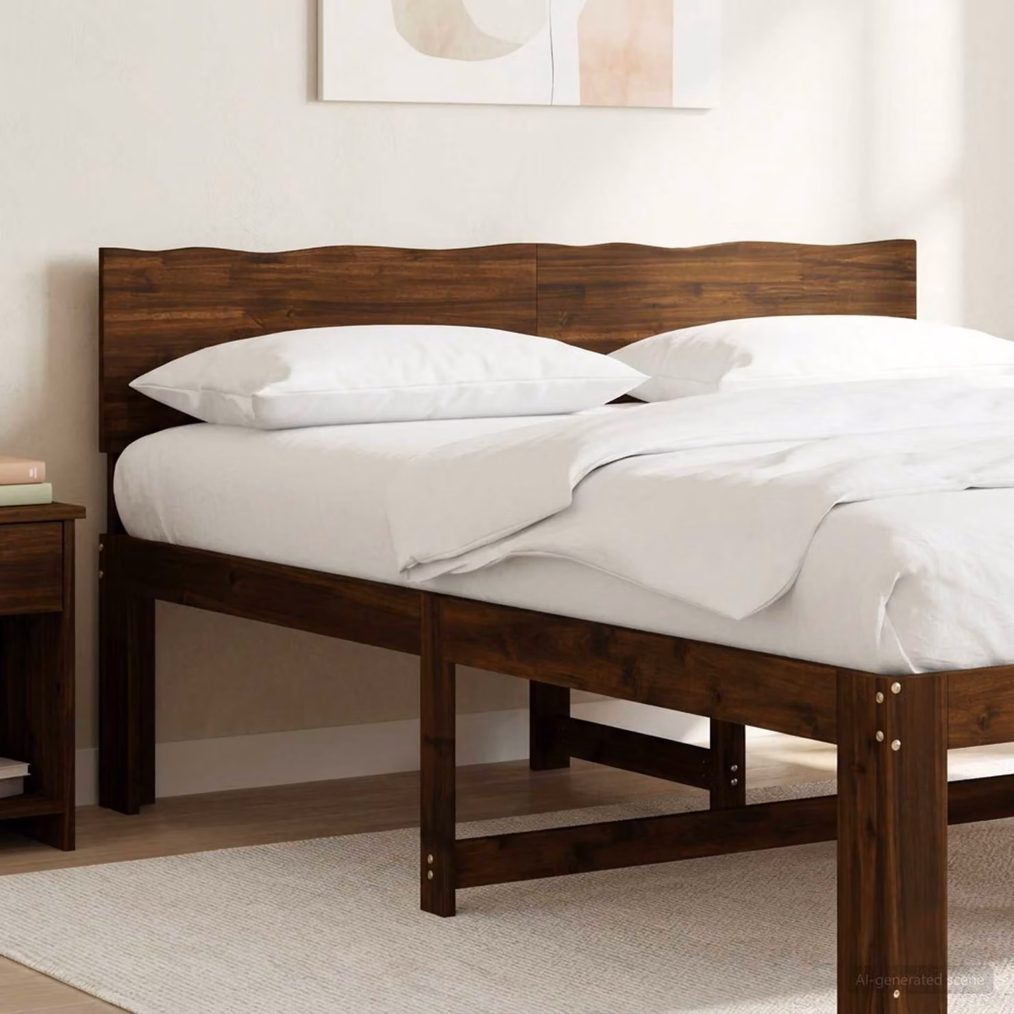 Testiera per letto vidaXL ROSTOCK in legno di acacia massiccio Marrone Scuro 120 cm