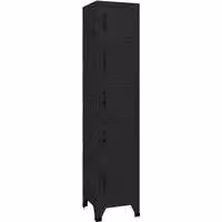 Armadio in acciaio - 38x40x180 cm - Nero
