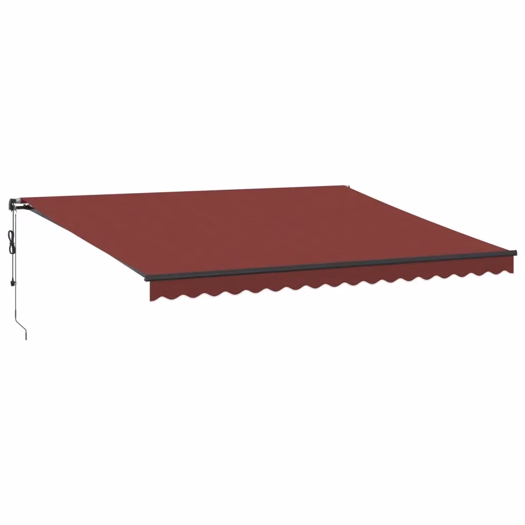 Tenda da Sole Retrattile Automatica con LED vidaxl, Colore Antracite e Rosso, L: 450 cm, P: 350 cm – 2
