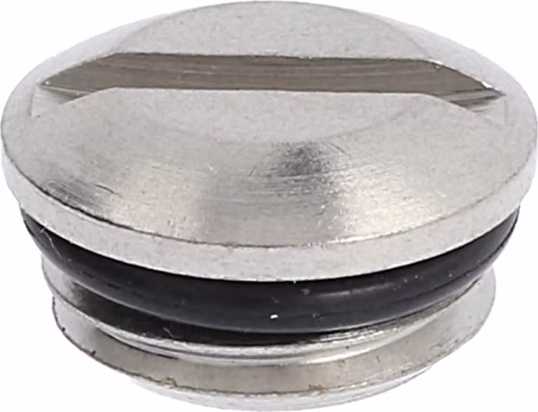 Tappo cieco WISKA M12x1,5 MBR-M12 rotondo con intaglio, incl. O-ring Ottone (CuZn) nichelato Lunghezza filettatura 5,0 mm - 1 pezzo