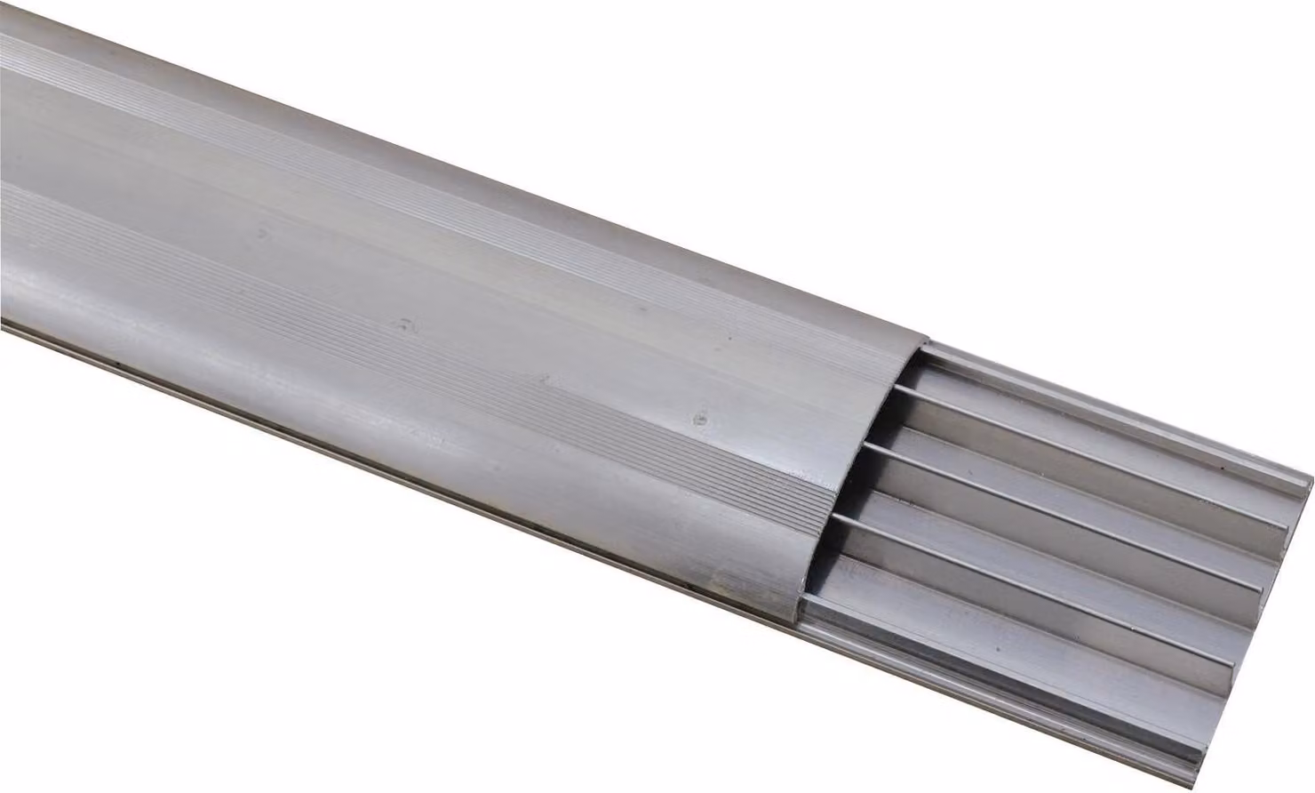 Canalina per cavi a pavimento larga 75 mm argento 2 m