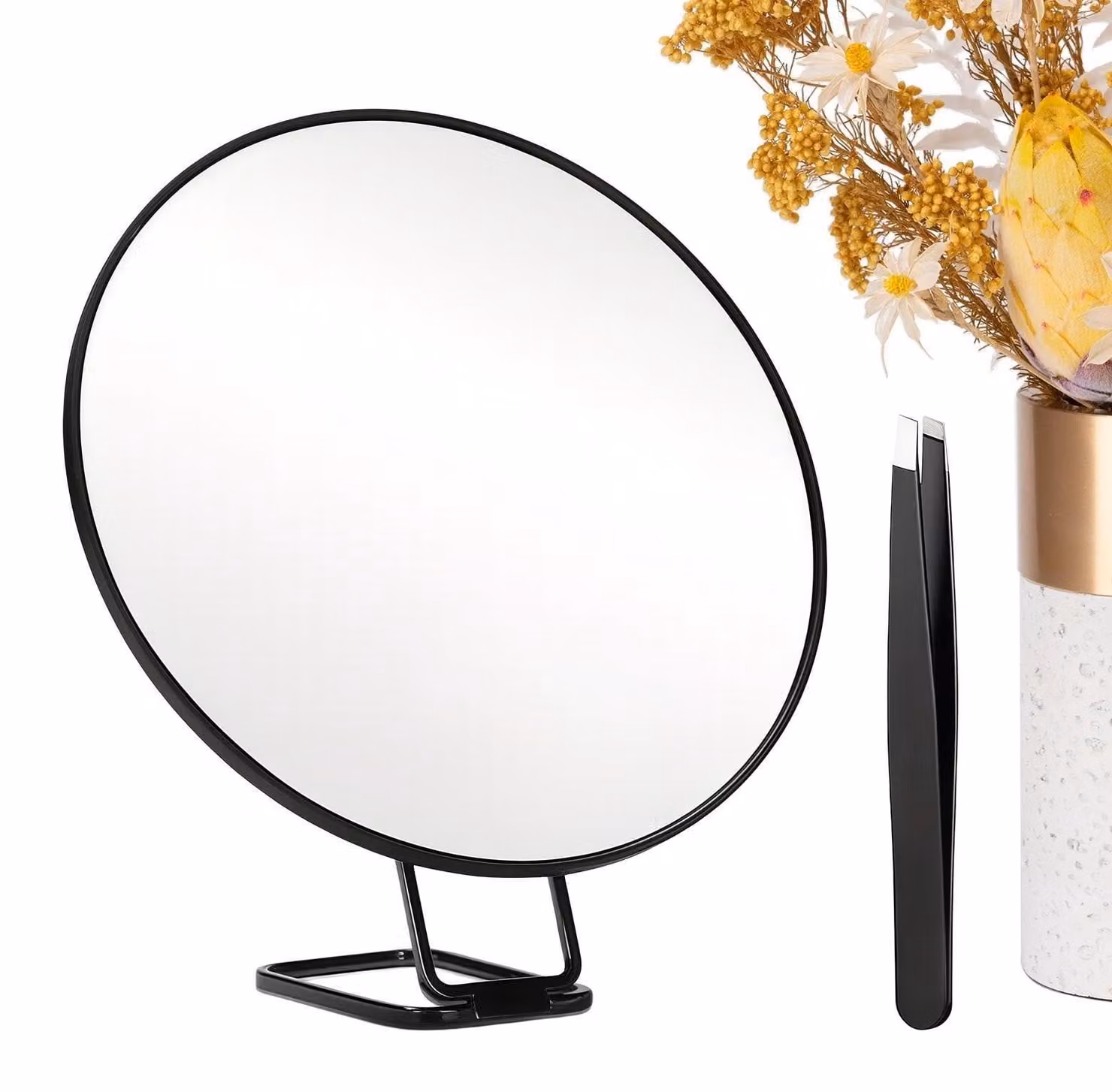 Specchio da trucco pieghevole con ingrandimento 30x