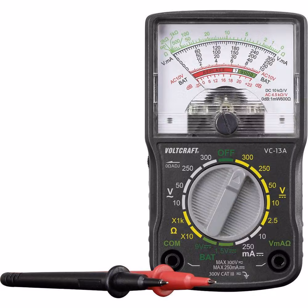 VOLTCRAFT VC-13A Hand-Multimeter analog CAT III 300 V (VC-13A)