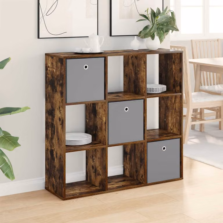 Credenza moderna vidaXL in rovere fumé marrone L: 102 cm, P: 31 cm, H: 99,5 cm