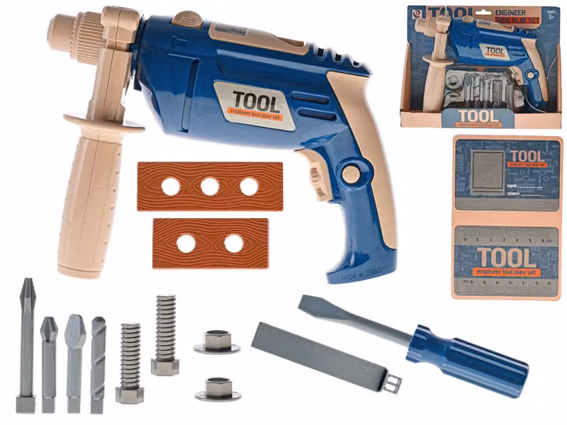 Trapano a batteria da 22 cm con accessori