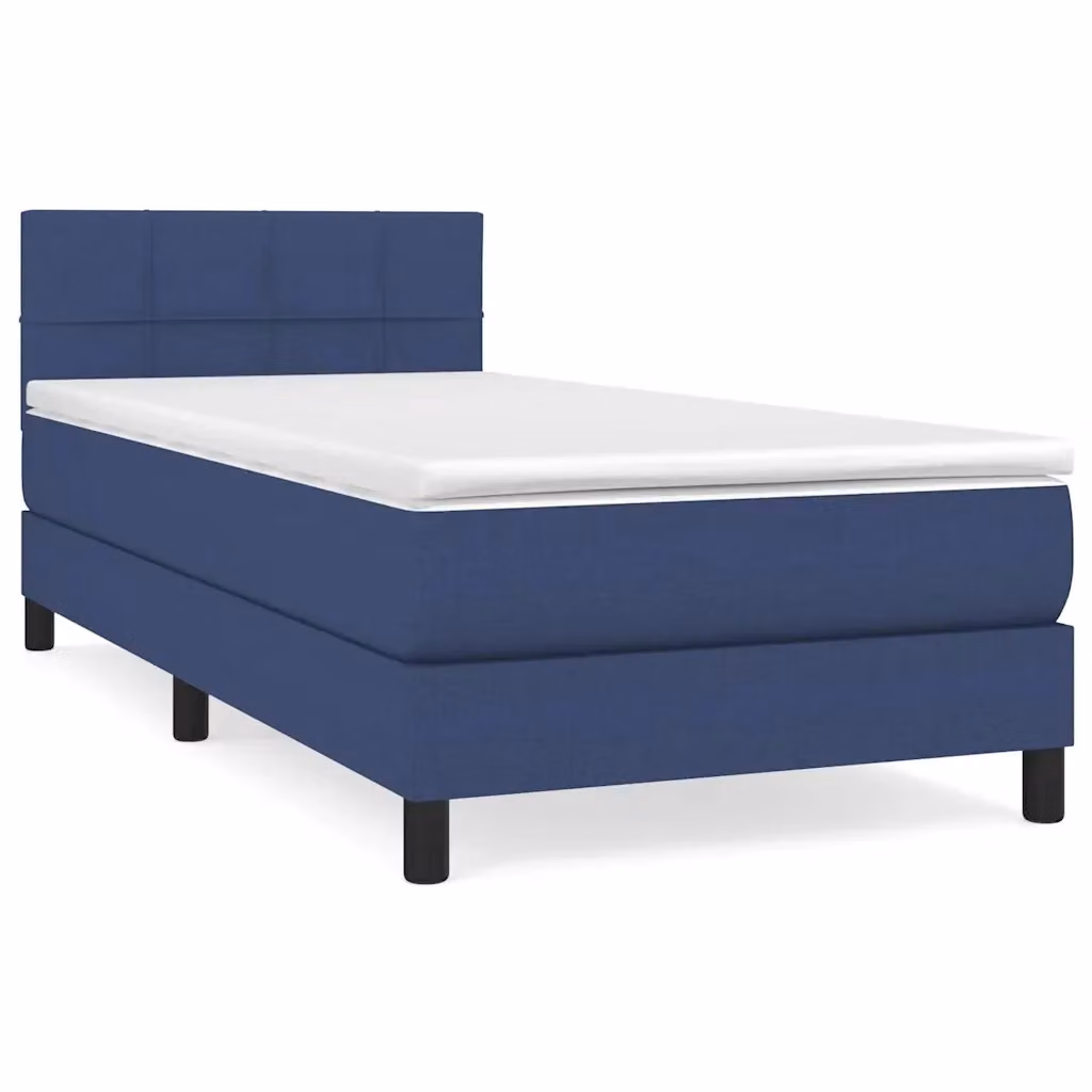 Letto Ibrido con Giroletto a Molle e Materasso vidaXL Blu e Bianco L/P/H: 203 x 90 x 88 cm – 2