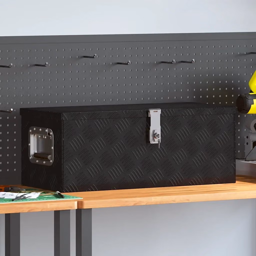 Contenitore Portaoggetti Nero in Alluminio DESIGN IN L: 70 cm, P: 31 cm, H: 27 cm CFW7835851 – 2