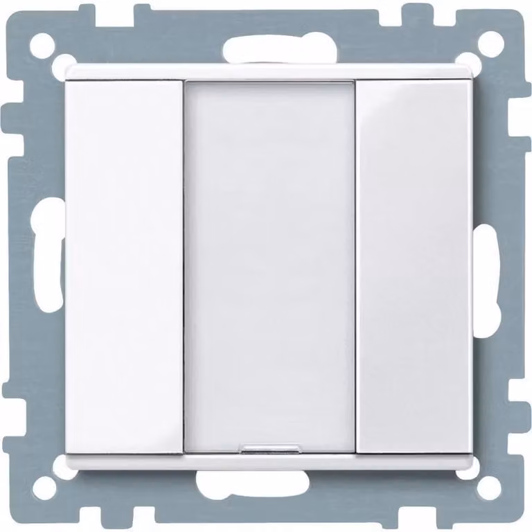 Schneider Electric Pulsante singolo plus, bianco lucido, sistema M MTN617125