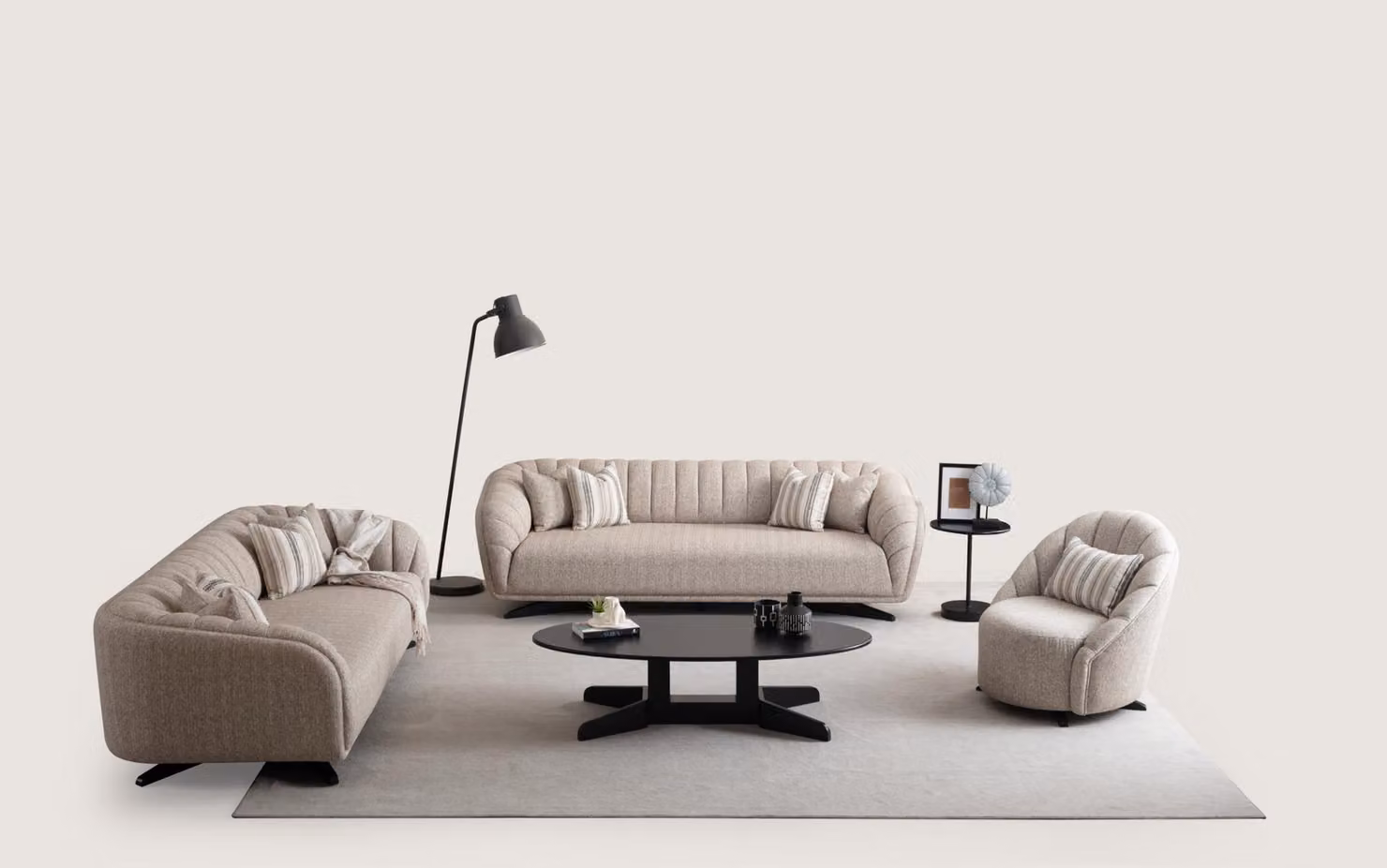 Sofagarnitur 331 Sitzer Set Design Sofa Polster Couchen Couch Modern Luxus