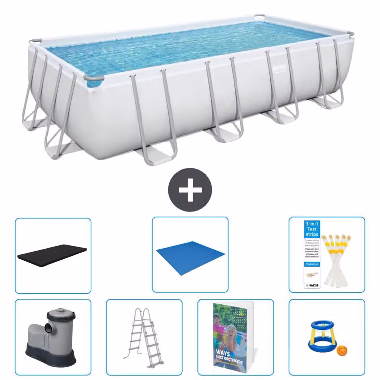 Bestway Power Steel, piscina rettangolare - 549x274x122 cm - 6 pezzi, modello S568