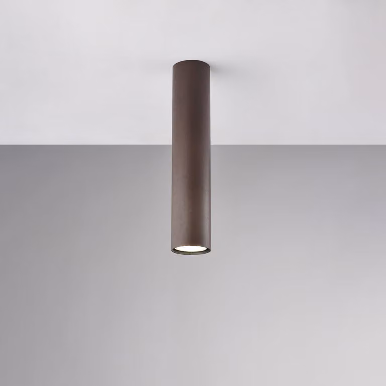 Plafoniera Moderna A Cilindro Dag 1 Luce Gu10 In Ferro Laccato Ruggine