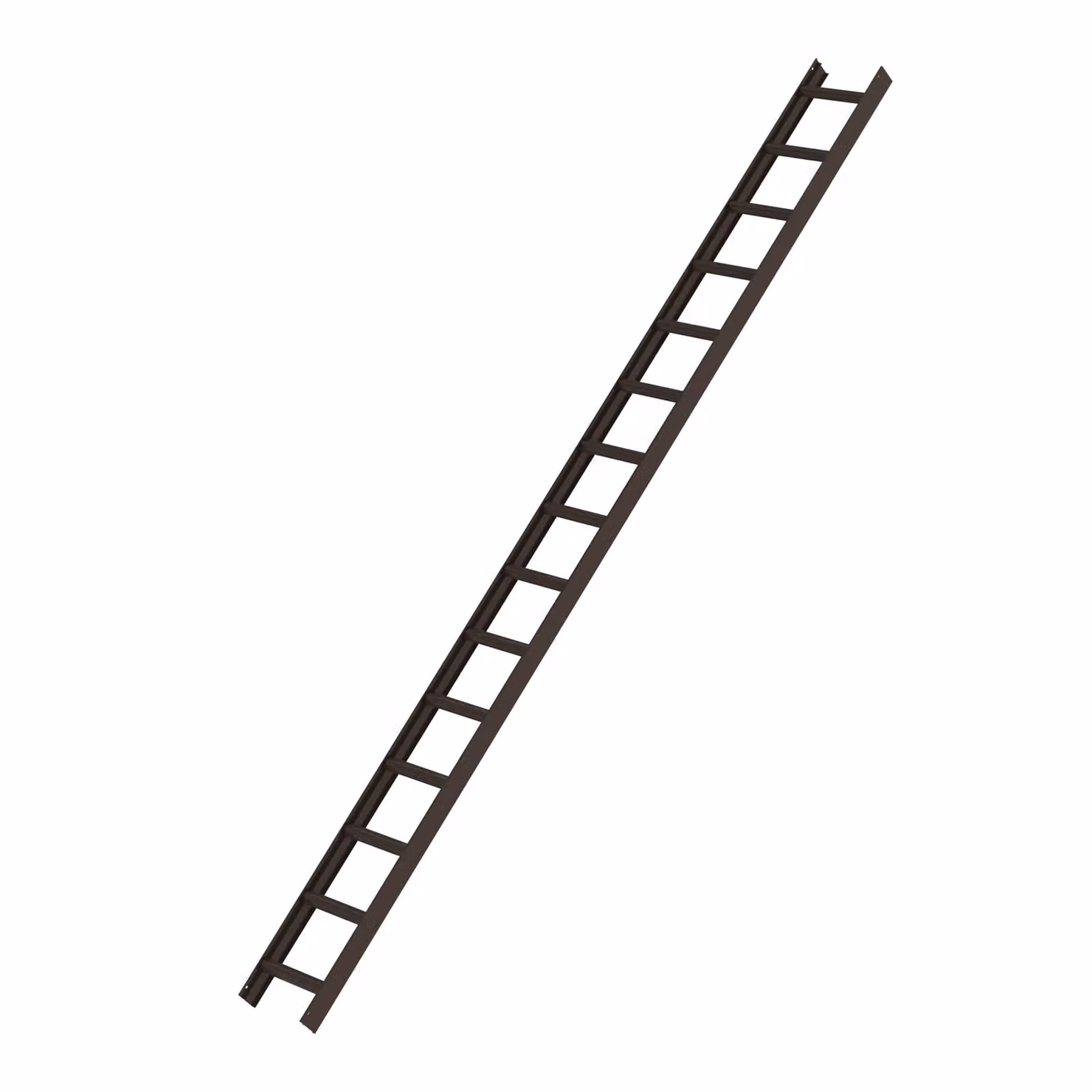 Scala da tetto, 15 pioli, marrone 11143