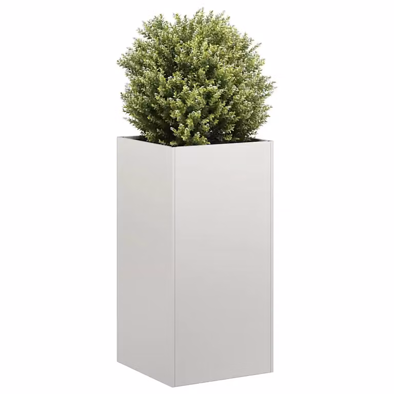 Fioriera vidaXL in acciaio inox color argento L/P/H: 40 x 40 x 80 cm