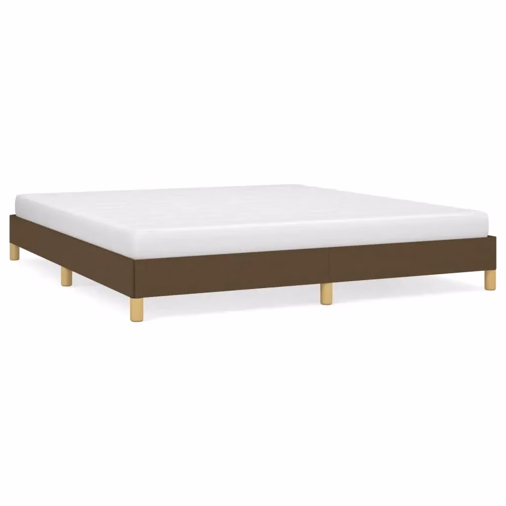 Struttura Letto Giroletto Design Mania in Tessuto Marrone Scuro con Doghe in Legno L/P: 180 x 200 cm – 2