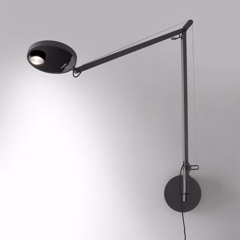 Artemide Applique da parete di design Demetra Professional, dimmerabile, Alluminio / Grigio / Zincato, Camera da letto, Alluminio, Moderno, Applique