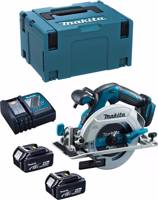 Sega Circolare a Batteria Makita DHS680RMJ con 2 Batterie da 4,0 Ah, Caricatore DC18RC e Sistema di Trasporto MAKPAC 3