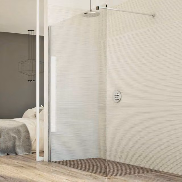 Parete doccia Walk in IDRALITE in vetro trasparente da 8 mm, L: 110 cm, H: 198 cm