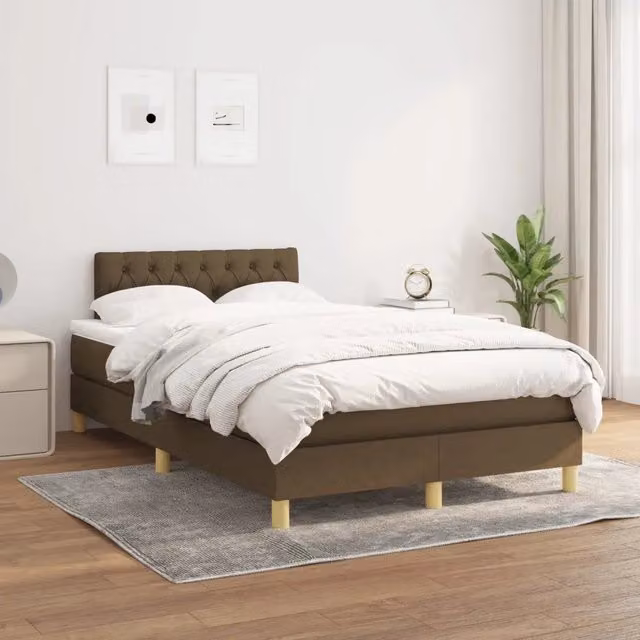 Letto Ibrido con Giroletto a Molle e Materasso vidaXL, Marrone e Bianco, L/P/H: 120 x 200 x 88 cm – 1
