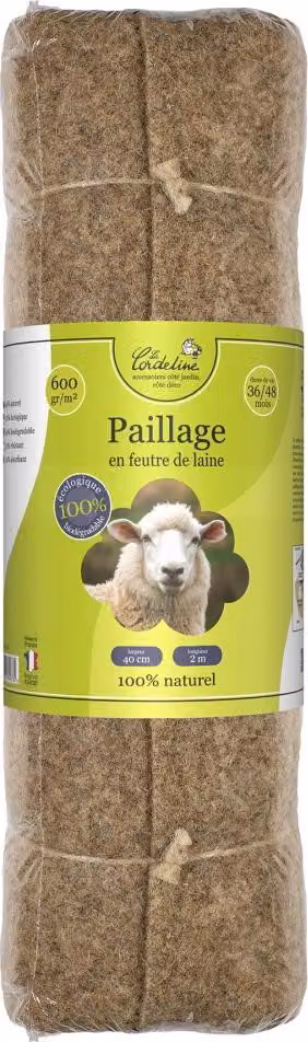 Feltro pacciamante, 600 g/m², 2x0,4 mt