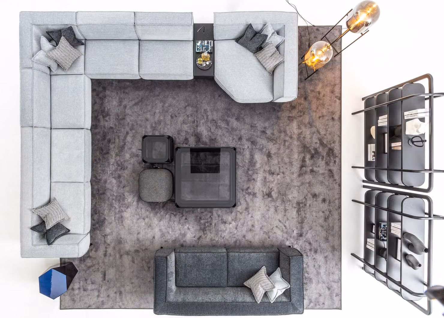 Wohnlandschaft Sofa Set 2tlg Wohnzimmer U-Form Sofa 3 Sitz Modern Design