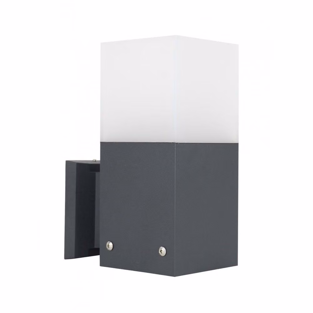 Lampada da parete per esterni 1xE27 grigio scuro IP44 SU-MA Cube CB-MAX K DG