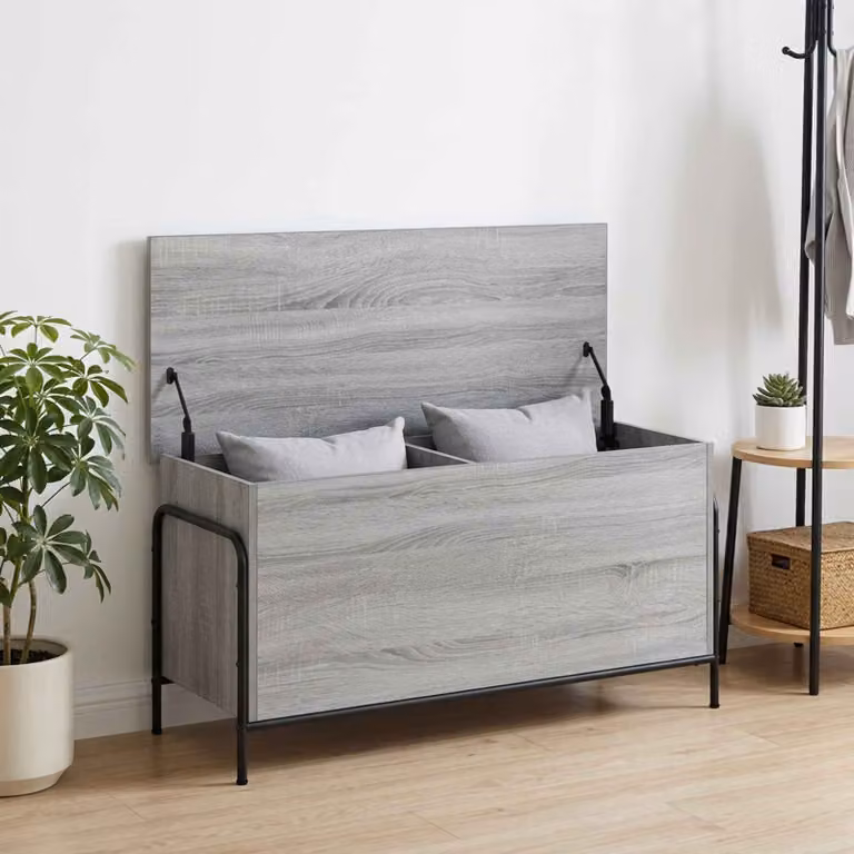 Scatola di stoccaggio moderna vidaXL in grigio L/P/H: 80 x 40 x 49,5 cm