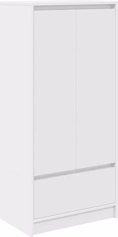 Armadio con Cassetto Bianco 55,5x34x119,5 cm Legno Multistrato