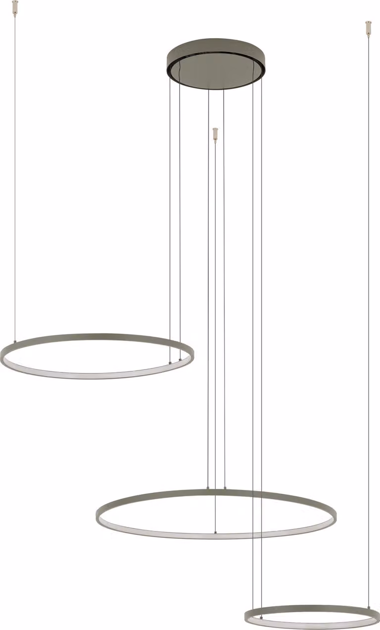 Lampadario a LED CIRCOLO bianco-oliva 45 W, bianco caldo, 1600 lm, alluminio, dimensioni: 140 x 125 x 125 cm, IP20, Nowodvorski Lighting