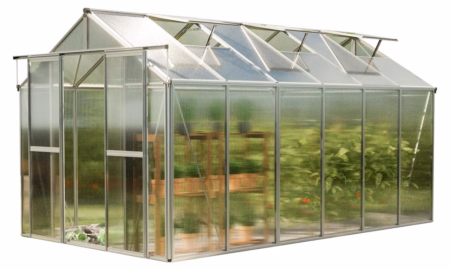 GFP Serra Saphir 6 telaio in alluminio 259 x 384 cm, lastre a doppia parete di 8 mm