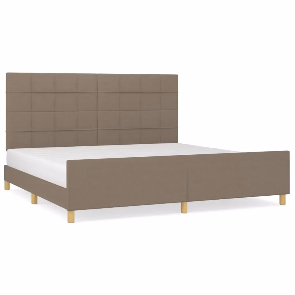 vidaXL Giroletto senza Materasso in Tessuto e Legno di Larice, L/P/H: 200 x 200 x 128 cm – 2