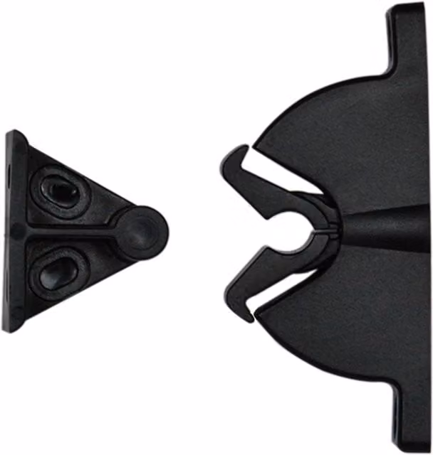 Set di 50 fermaporta a pinza in PVC nero BricoGo per grandi porte