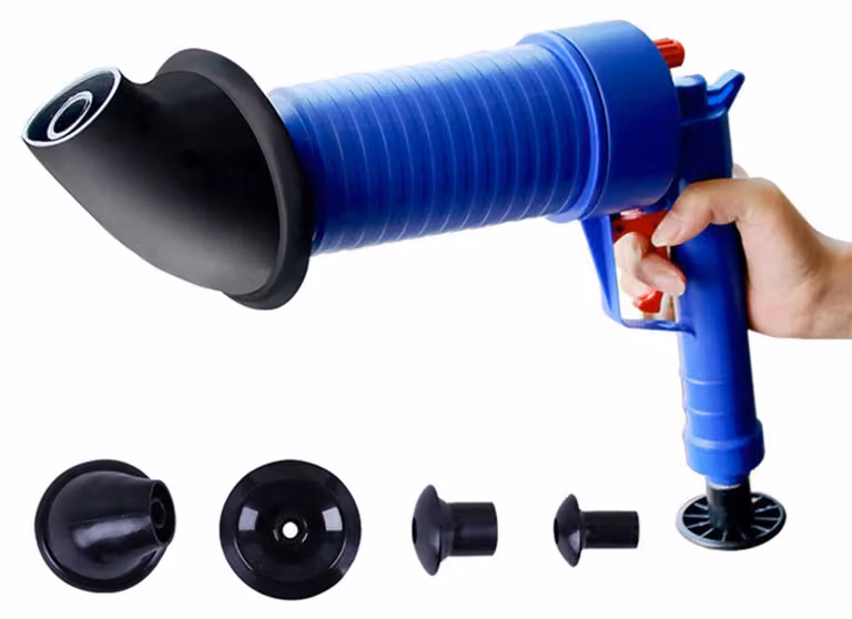 Pulitore per scarichi ad alta pressione - Detergente per scarichi - Pompa manuale - Idropulitrice per scarichi - Materiale: ABS/PVC