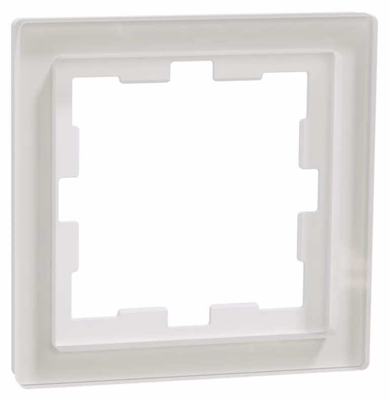 Merten MEG4010-6520 Telaio di copertura in vetro, singolo D-Life bianco cristallo