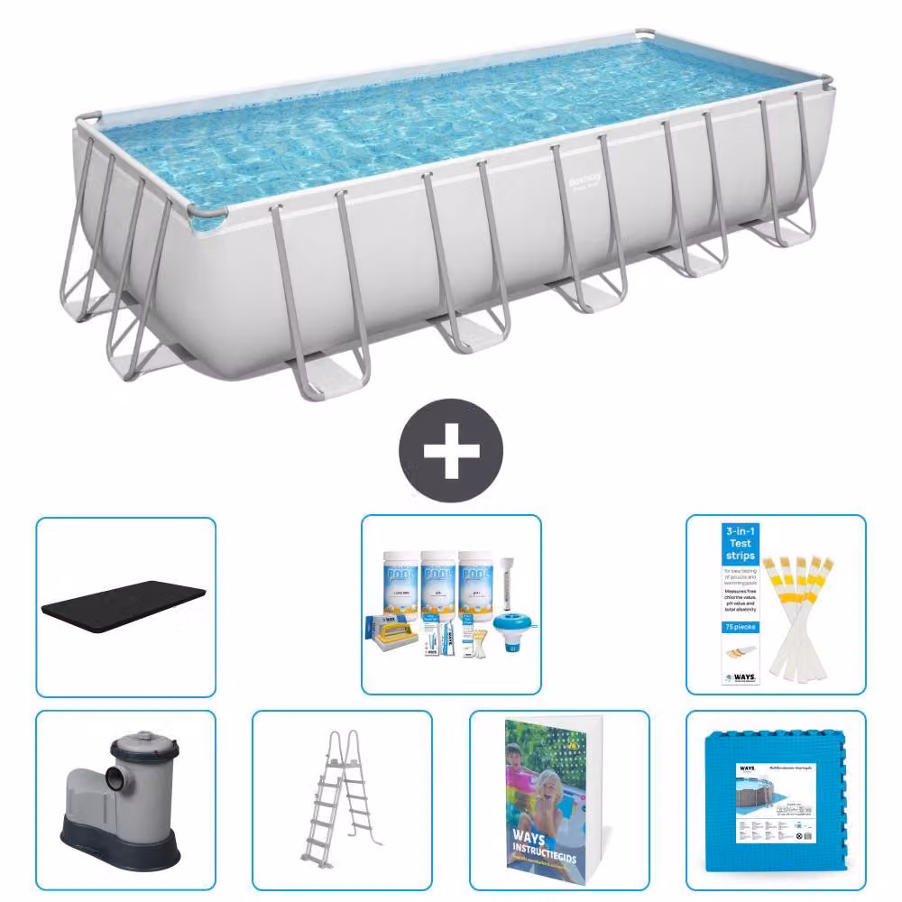 Bestway Power Steel, piscina rettangolare - 640x274x132 cm - 6 pezzi, modello S536