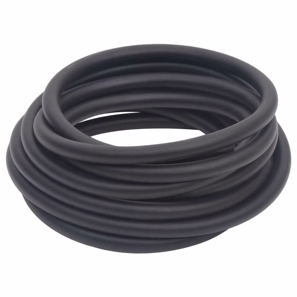 vidaXL Tubo aria ibrido nero 10 m gomma e PVC