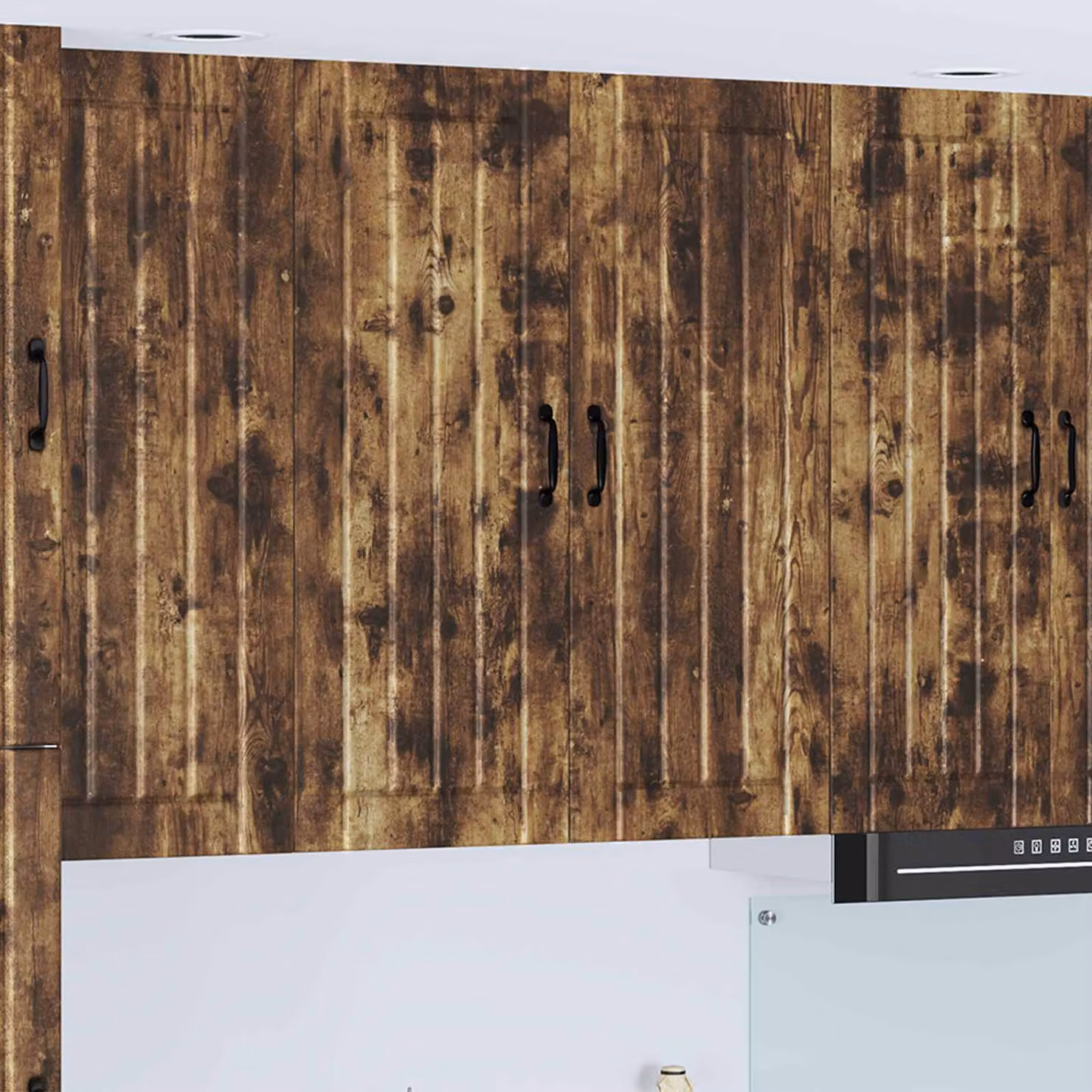 Armadietto a muro da cucina vidaXL LUCCA in rovere fumo marrone L 80 cm, P 31 cm, H 100 cm