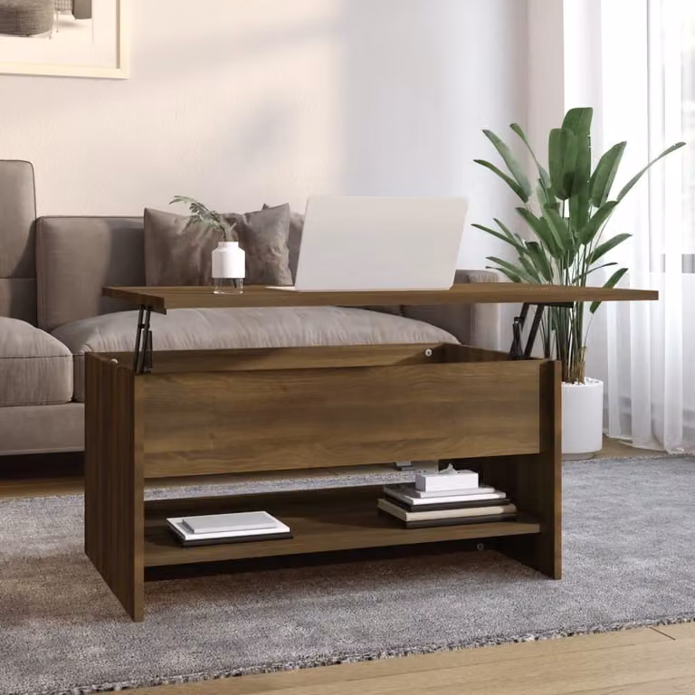 Maison Exclusive - Tavolino da salotto effetto rovere marrone 80x50x40 cm in materiale derivato dal legno