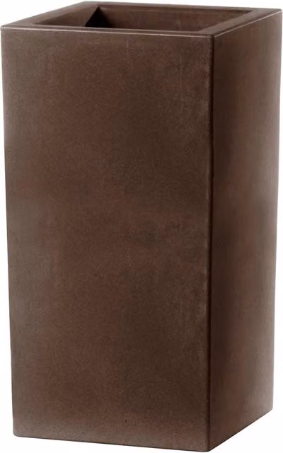 Vaso Cubo Alto Essential 80 Tulli Schio in Resina Bronzo L/P/H: 40 x 40 x 80 cm