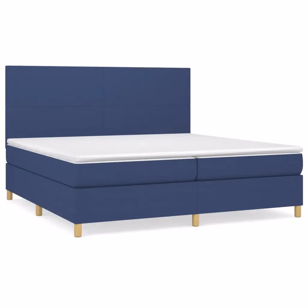 Letto Ibrido con Giroletto a Molle e Materasso vidaXL, Blu e Bianco, L/P/H: 200 x 200 x 25 cm – 2