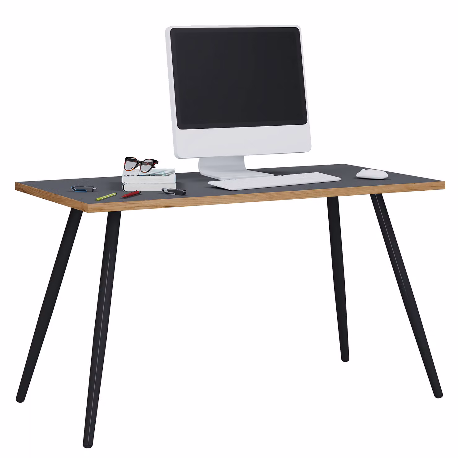 Scrivania Computer Tavolo da ufficio Skandanivischer Retro Look Salia 138x80 cm