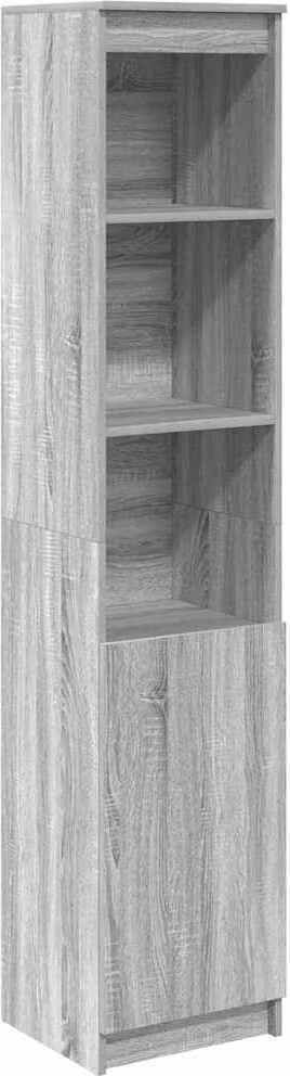 Credenza Grigio Sonoma 37,5x35x180 cm in Legno Multistrato